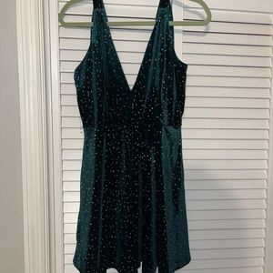 Velvet Green Dress
